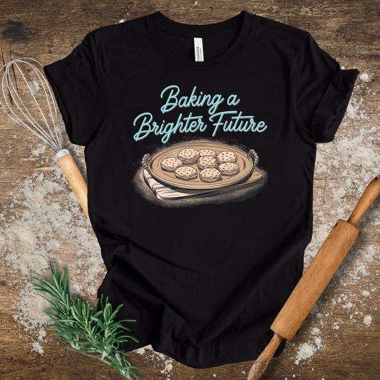 Baking a Brighter Future – Inspiring T-shirt for Bakers in Black Heather

