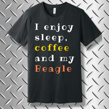 Dark Grey Heather t-shirt with funny Beagle quote – ideal gift for dog moms, dads, or anyone obsessed with their floppy-eared friend.